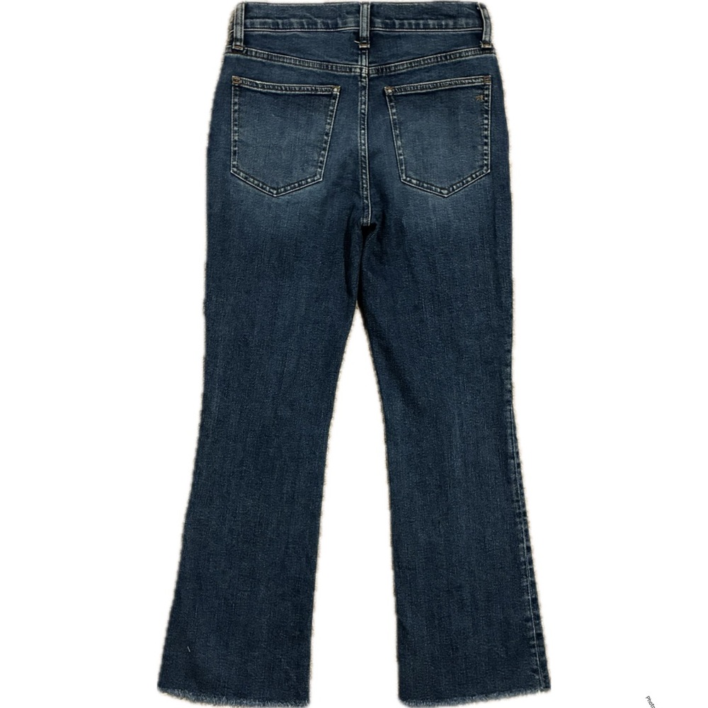 Madewell Jeans Women’s 26 Blue Mid Rise Kick Out Ankle Raw Hem LIKE NEW! - Picture 7 of 10